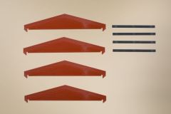 Auhagen 80418 HO Brandschutzmauern rot (Spur H0)