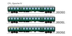 ESU 36060 n-Wagen, H0, B, 2. Kl, CFL Ep (Spur H0)